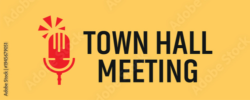 town hall meeting sign