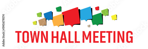town hall meeting sign