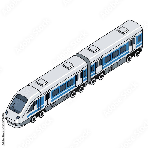 Modern High-Speed Train Illustration.