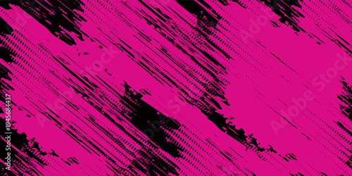 Black pink brush pattern car sticker  banner  sporty abstract lines  black pink color combination  eps 10