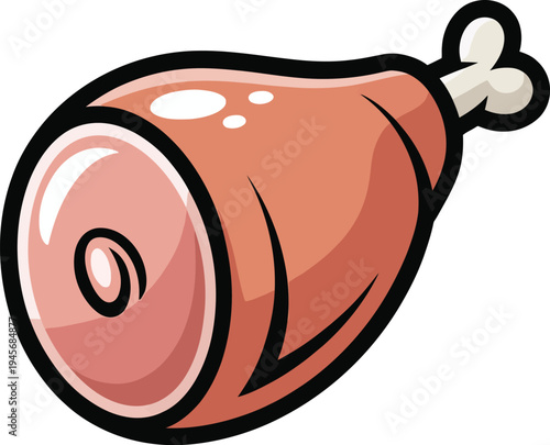 Cute cartoon a illustrator vector ham