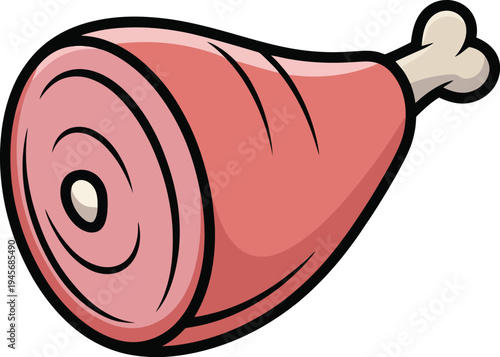 Cute cartoon a illustrator vector ham