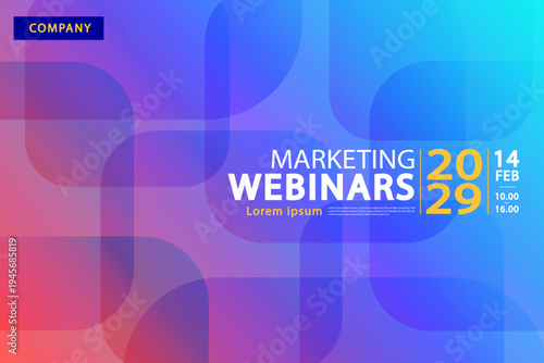 Modern abstract geometric background with colorful overlapping rounded squares and copy space for marketing