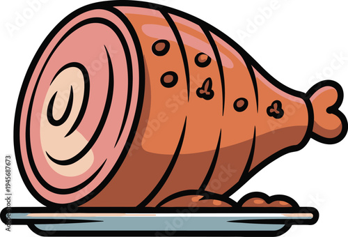 Cute cartoon a illustrator vector ham