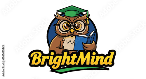 Owl Wearing Graduation Cap and Gown.