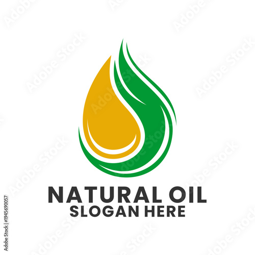 Natural Oil Leaf Drop Logo Design Eco Friendly Concept. Modern abstract Oil logo design vector