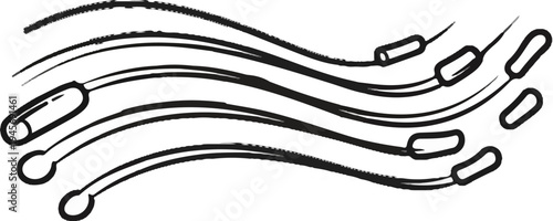 Abstract organic shapes with flowing lines and rounded forms