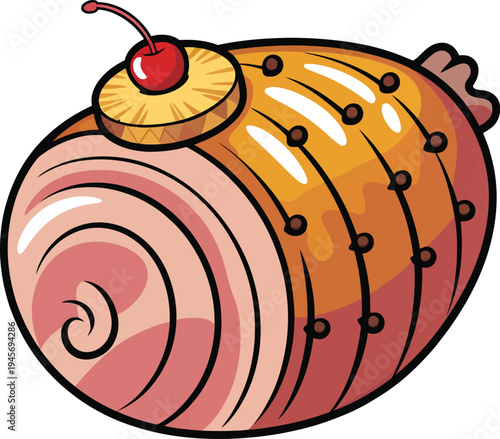 Cute cartoon a illustrator vector ham