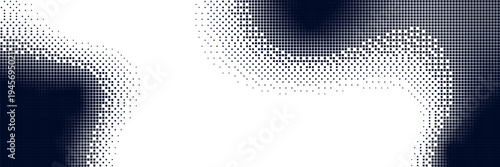 Bitmap gradation background with a pixel pattern gradient. 8-bit retro style glitch effect. Texture with halftone grain.