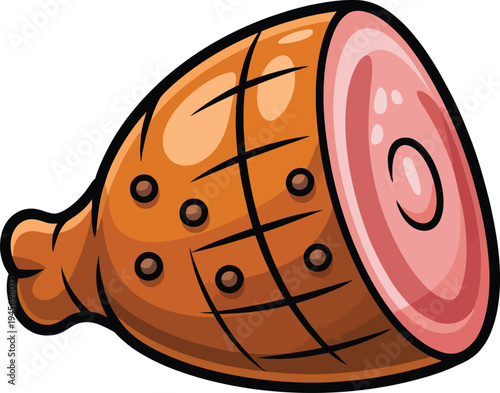 Cute cartoon a illustrator vector ham