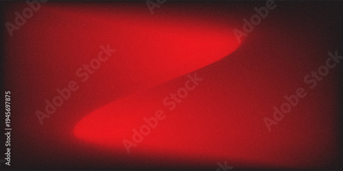 Red Gradient Arc – Abstract Grain Light Flow on Dark Background