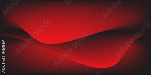 Red Gradient Arc – Abstract Grain Light Flow on Dark Background