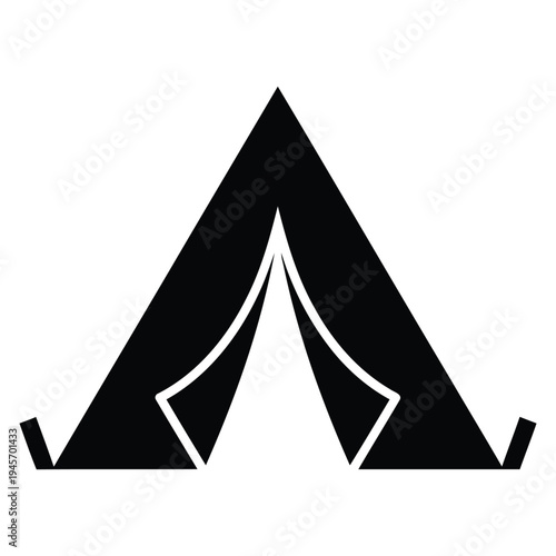 Enigmatic Dark Abstract Geometric Silhouette on a Deep Black Background - Subtle Minimalist Design Element for Modern Projects