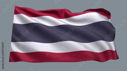 Thailand_Realistic_Flag_animated_Seamless_Loop