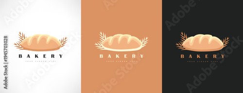 Bread logo vector. Bakery design