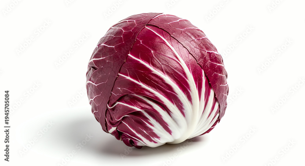 Fototapeta premium Fresh red cabbage on white background