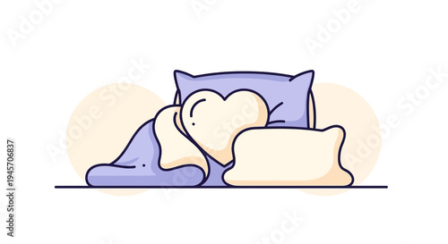 Cozy Heart Pillow & Blanket, Sleep Comfort, Love and Rest