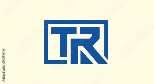 Blue TR Logo Design Element.