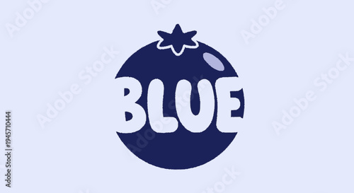 Blueberry Logo Design Element Illustration.