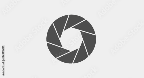 Camera Aperture Shutter Icon Graphic Symbol.