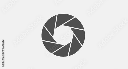 Camera Shutter Icon Simple Design Element.