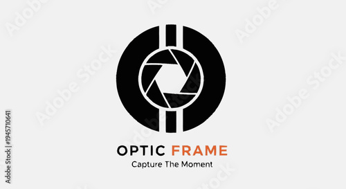 Camera Lens Logo Design Optic Frame.