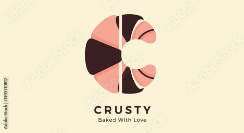 Crusty Bakery Logo Design with Bread.