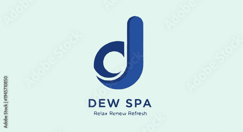 Dew Spa Logo Design Element.