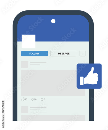 Social media interaction icons set vector illustration for digital engagement communication design online presence followers likes comments alerts graphics