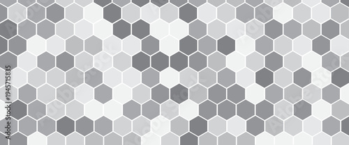 Gray, black, white beehive background. Honeycomb, bees hive cells pattern. Bee honey shapes. Vector geometric seamless texture symbol. Hexagon, hexagonal raster, mosaic cell sign or icon.