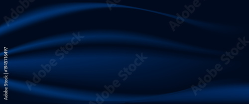  Black blue abstract background. Silk satin. Curtain, drapery. Shiny fabric. Dark. Wavy soft pleats. Navy blue elegant luxury background. Liquid wave effect. Gradient. Christmas. Festive.