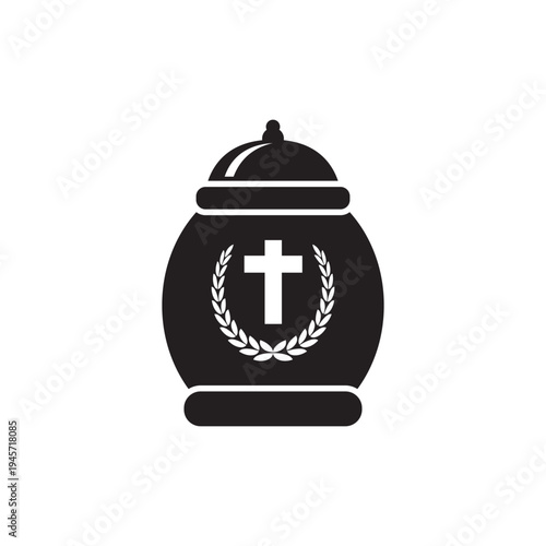 Icon symbol, crematorium, vector illustration design