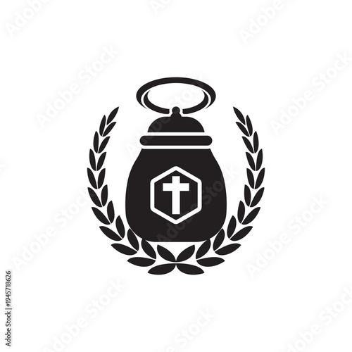 Icon symbol, crematorium, vector illustration design