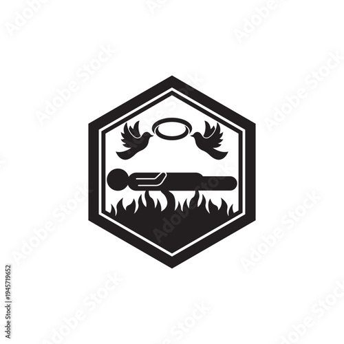 Icon symbol, crematorium, vector illustration design
