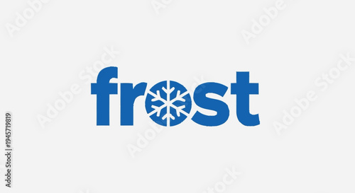 Frost Logo with Snowflake Design Element.