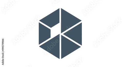 Geometric Shape 3D Cube Modern Design.