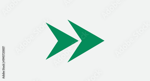 Green Arrow Icons Pointing Right Direction.