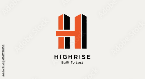 Highrise Logo Design with 3D Letter H.