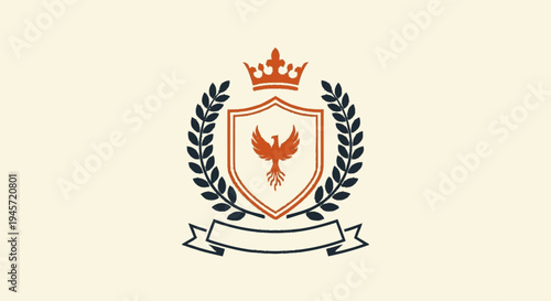 Elegant crest with bird and crown emblem.