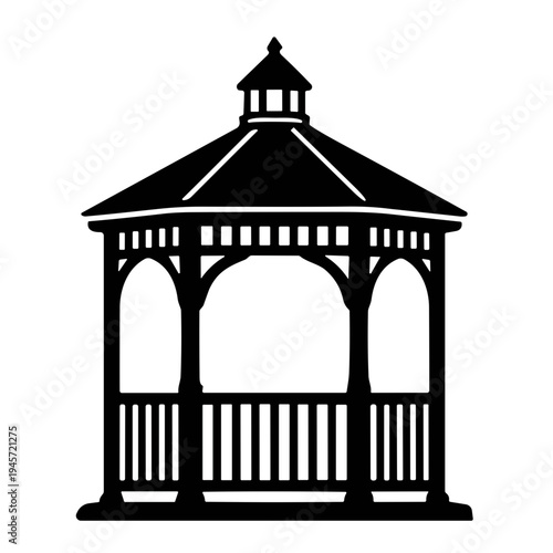 vector illustration of a gazebos