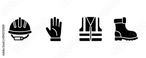 Personal protective equipment icons