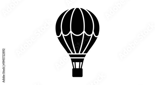 Hot air balloon icon symbol.