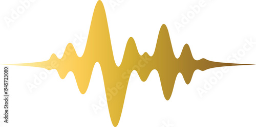 Golden sound wave with a medical vibe