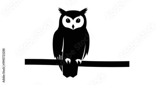 Owl Sitting on a Branch.