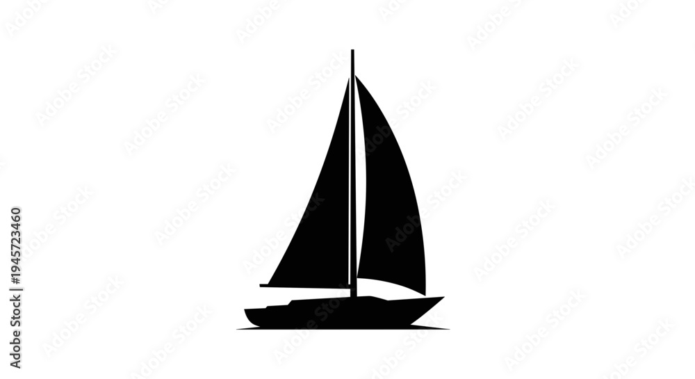 Fototapeta premium Sailboat on the water surface.