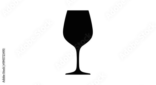 Silhouette of a wine glass.