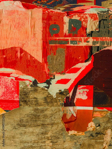 Captivating Grunge Textures of Old Posters as Backgrounds