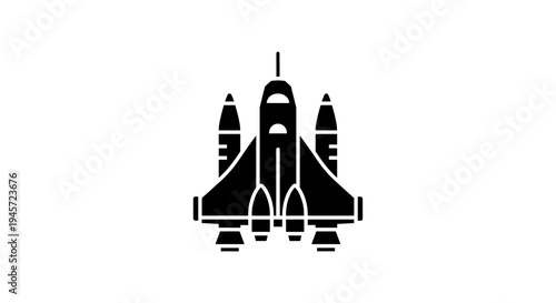 Space Shuttle Icon Black.