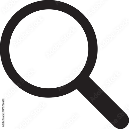 Search Icon – Minimal Magnifying Glass UI Vector Symbol