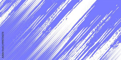 Grunge grainy purple brush stroke with spray texture. Swirl or squiggle shaped bold brush stroke, thick wavy lines with rough grunge texture. brush pattern background